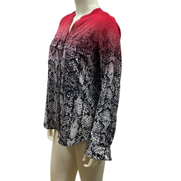 Calvin Klein Womens Snake Print Ombre Blouse Size S - Picture 3 of 5